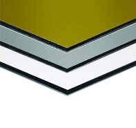 ALUBOND WIT - BRUSHED - GOUD