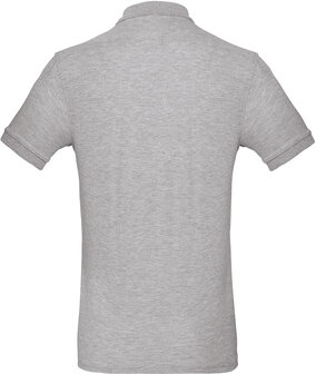 B&amp;C Polo Heren Heather grey