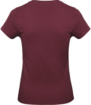 B&amp;C Dames t-shirt Ronde hals Burgundy