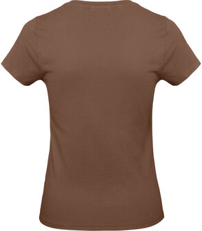 B&amp;C Dames t-shirt Ronde hals Chocolate