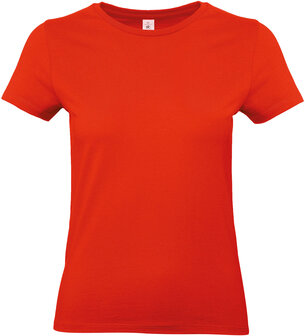 B&amp;C Dames t-shirt Ronde hals Fire Red
