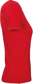 B&amp;C Dames t-shirt Ronde hals Red