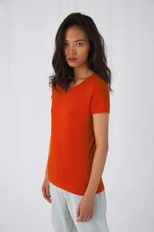 B&C Dames t-shirt Ronde hals Sunset Orange