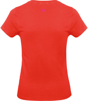 B&amp;C Dames t-shirt Ronde hals Sunset Orange