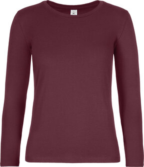 Dames T-shirts Lange mouwen Burgundy