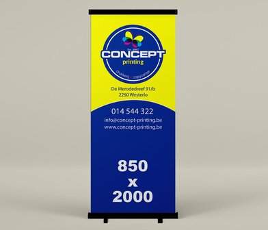 Roll-up banner 850 x 2000mm ZWART