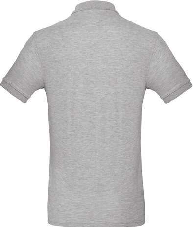 B&C Polo Heren Heather grey