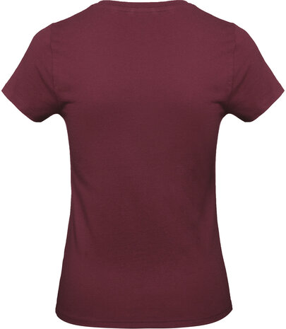 B&C Dames t-shirt Ronde hals Burgundy