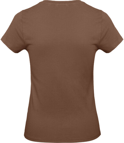 B&C Dames t-shirt Ronde hals Chocolate