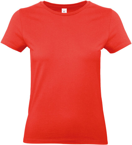 B&C Dames t-shirt Ronde hals Sunset Orange