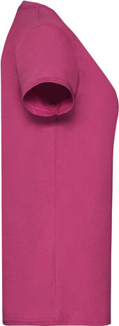 Dames Fruit of the loom Ronde hals Fuchsia