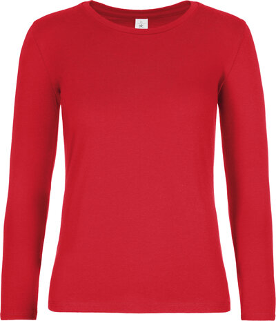 Dames T-shirts Lange mouwen Red