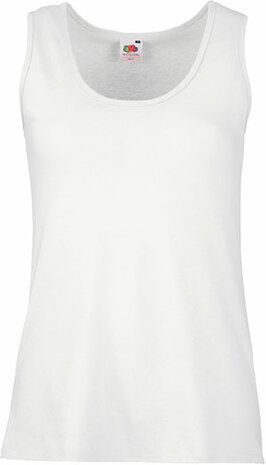 Lady Fruit of the loom fit tanktop Wit