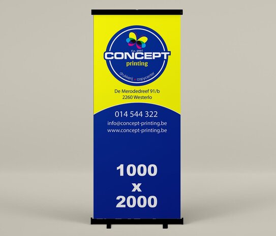 Roll-up banner 1000 x 2000mm ZWART