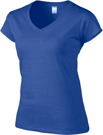 Dames T-shirt V-hals ROYAL BLUE