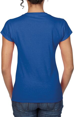 Dames T-shirt V-hals ROYAL BLUE